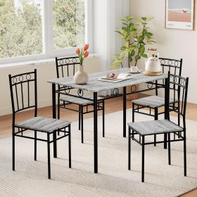 Kitchen Dining Table Set for 4, 5-Piece Kitchen Table Set,Dining Room Table Sets